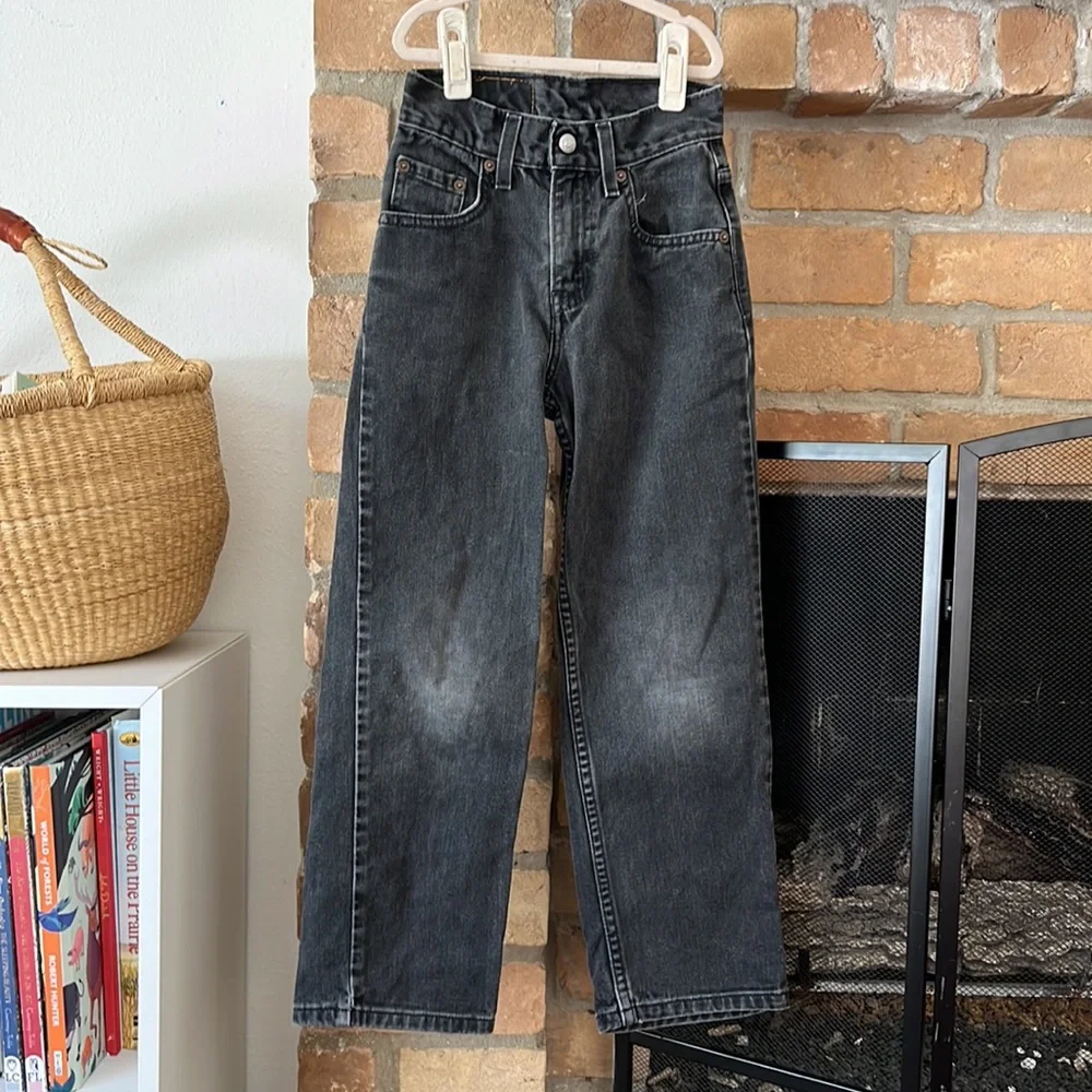 Vintage Levi’s | size 9 Kids Black 550 Relaxed High Waisted Jeans